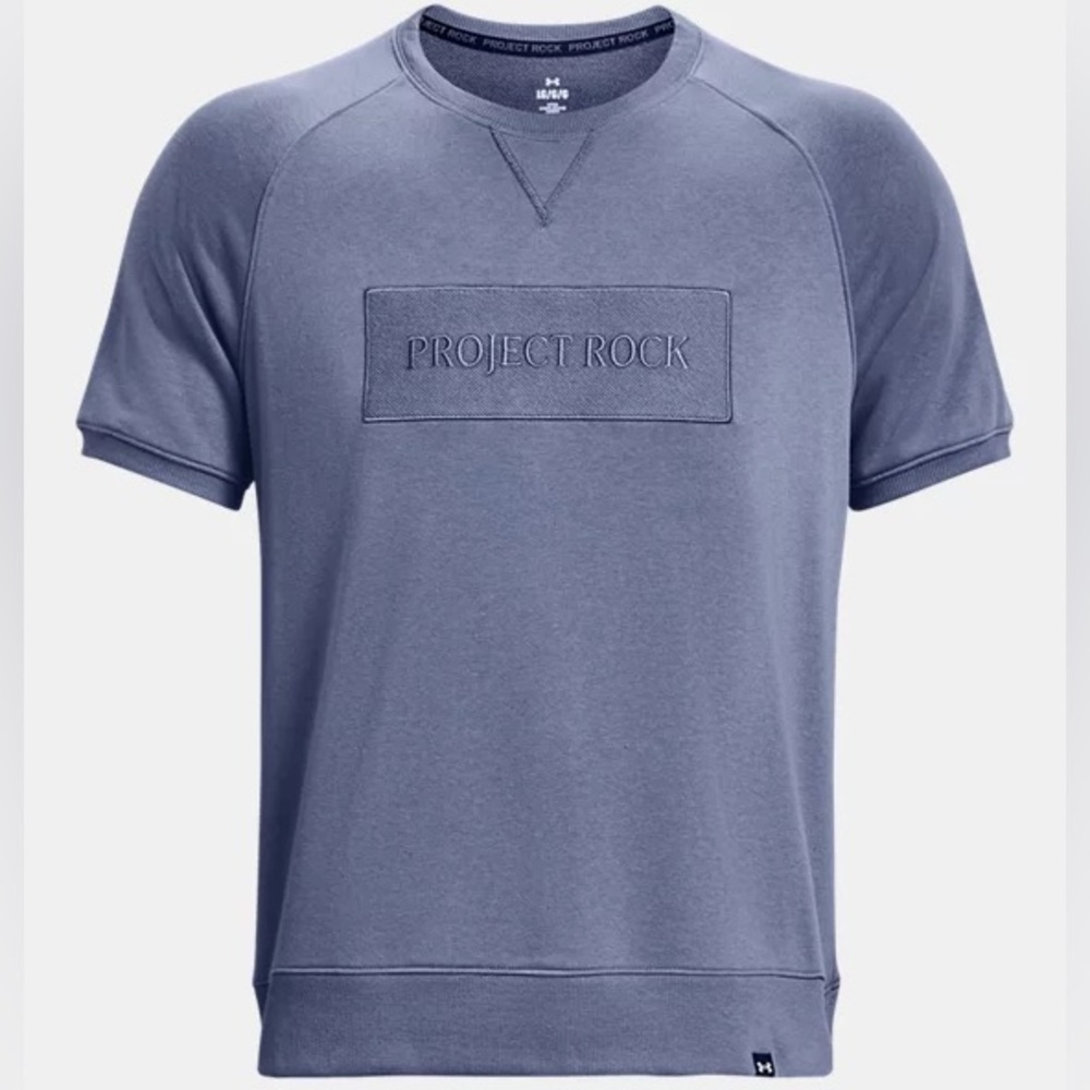 Under Armour Project Rock Short Sleeve Tee in Dusty Blue